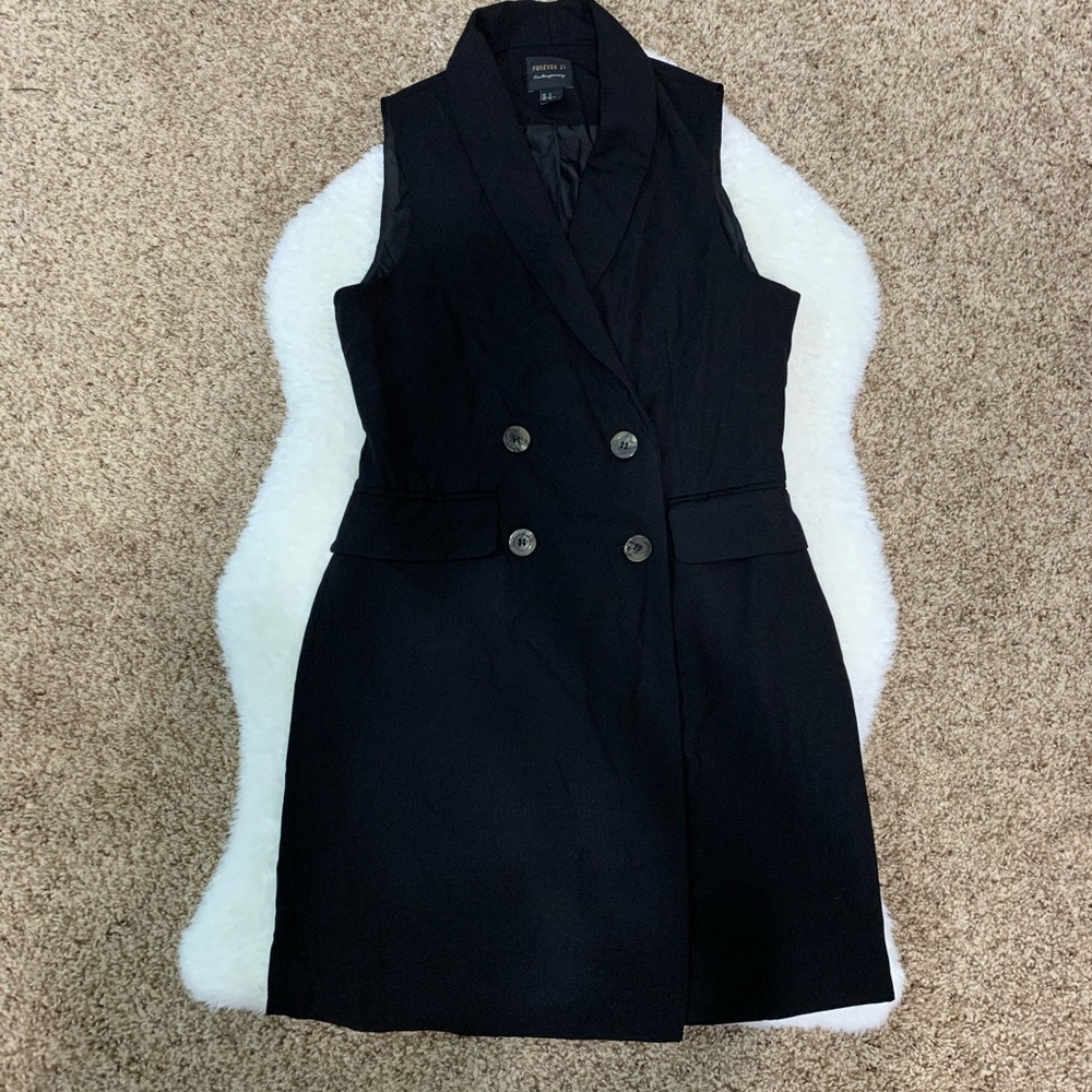 F21 contemporary wrap button jacket dress